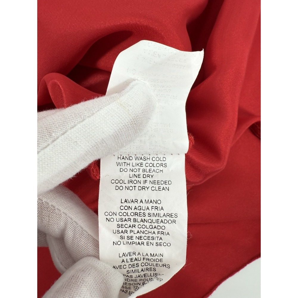 BEBE‎ SATIN COWL NECK Midi SLIP DRESS SIZE M Elegant Super Sexy Apple 🍎 Red !! - Picture 8 of 9